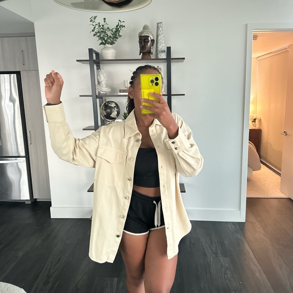 Cream Oversized Shacket - Picture 2 of 4